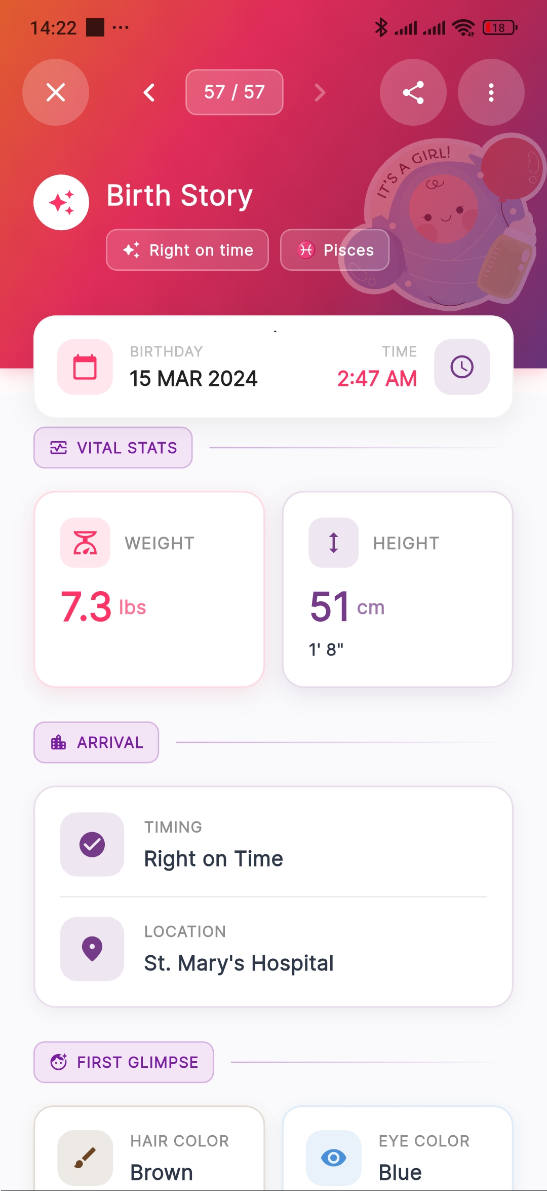 Capture your child's birth story